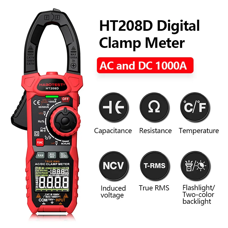 מד קלמפ דיגיטלי HT208A