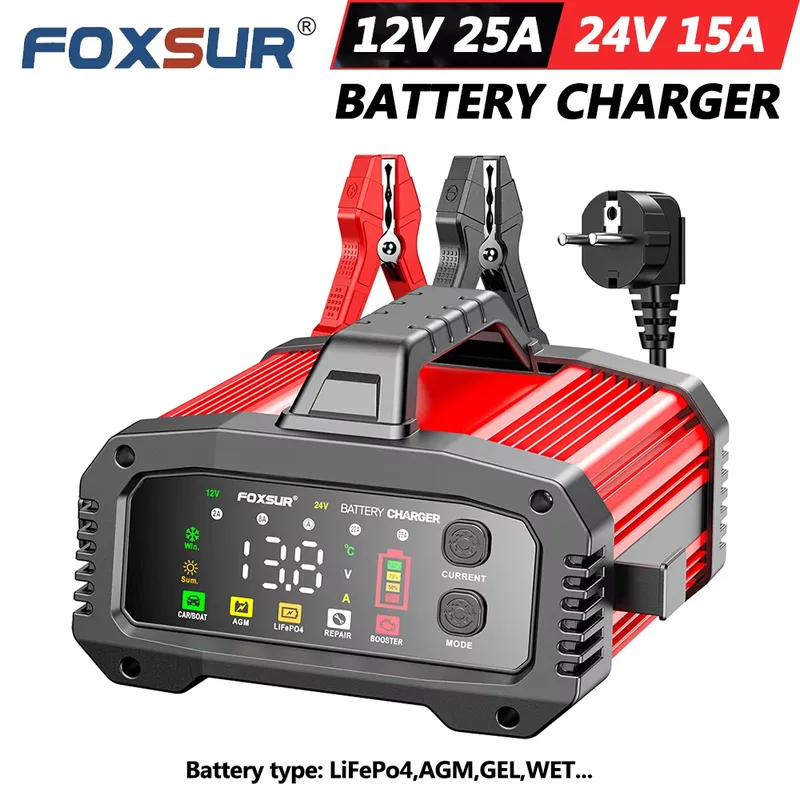 מטען סוללת רכב 12V 24V