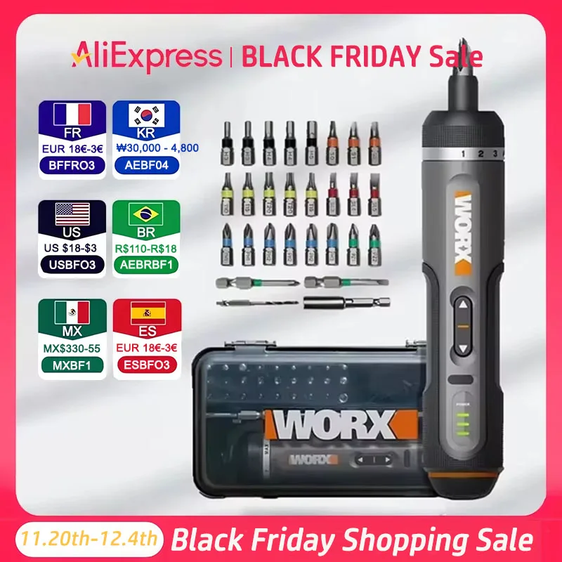 סט מברגים חשמליים מיני WORX WX242