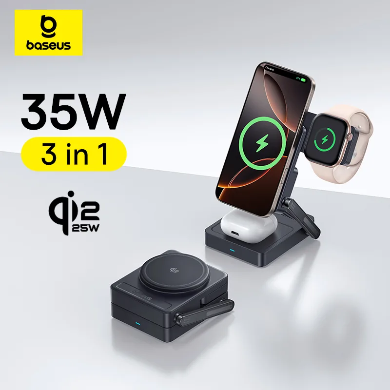 מטען אלחוטי מגנטי Baseus Qi2 25W