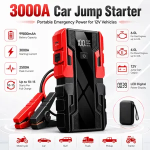 מטען נייד להתנעת רכב 12V 99800mAh
